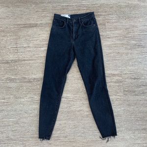 High waisted black skinny jeans